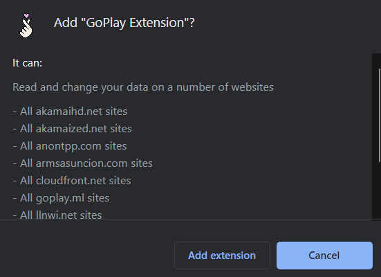 GoPlay Exentension Permissions